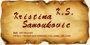 Kristina Samouković vizit kartica